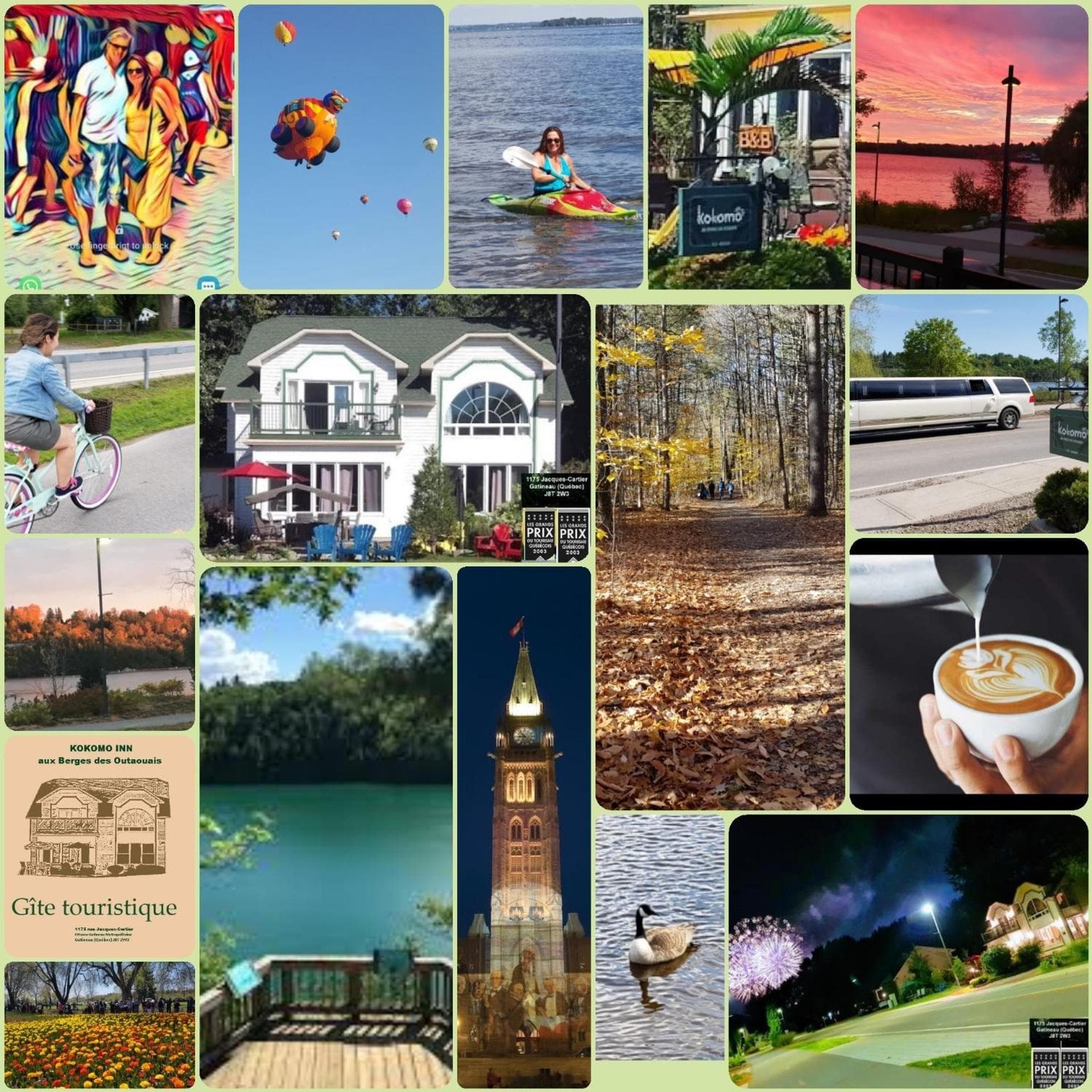 Kokomo INN Bed and Breakfast Ottawa-Gatineau's Only Tropical Riverfront B&B on the National Capital Cycling Pathway Route Verte #1 - for Adults Only - Cham