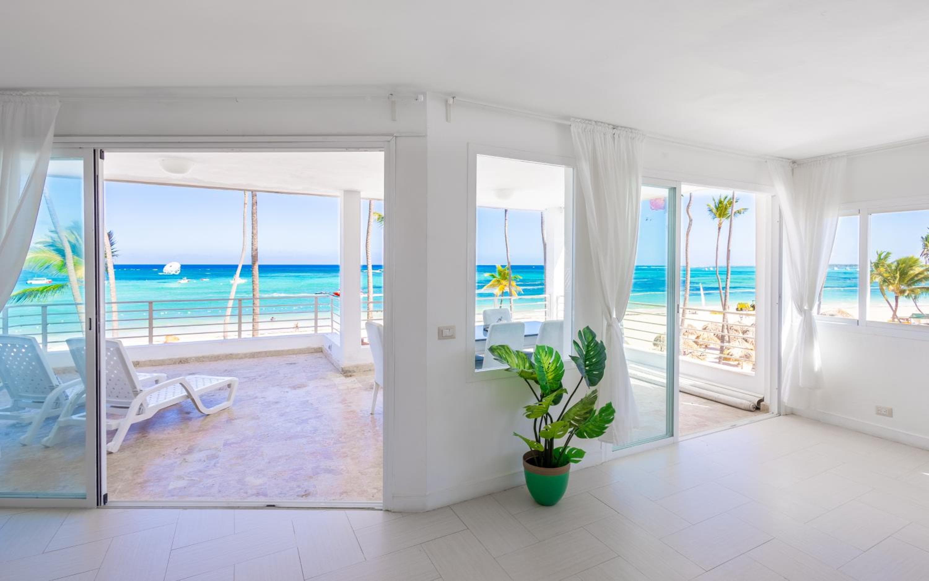 Beachfront Punta Cana Condo for Rent - Ocean View, Private Terrace, and BBQ