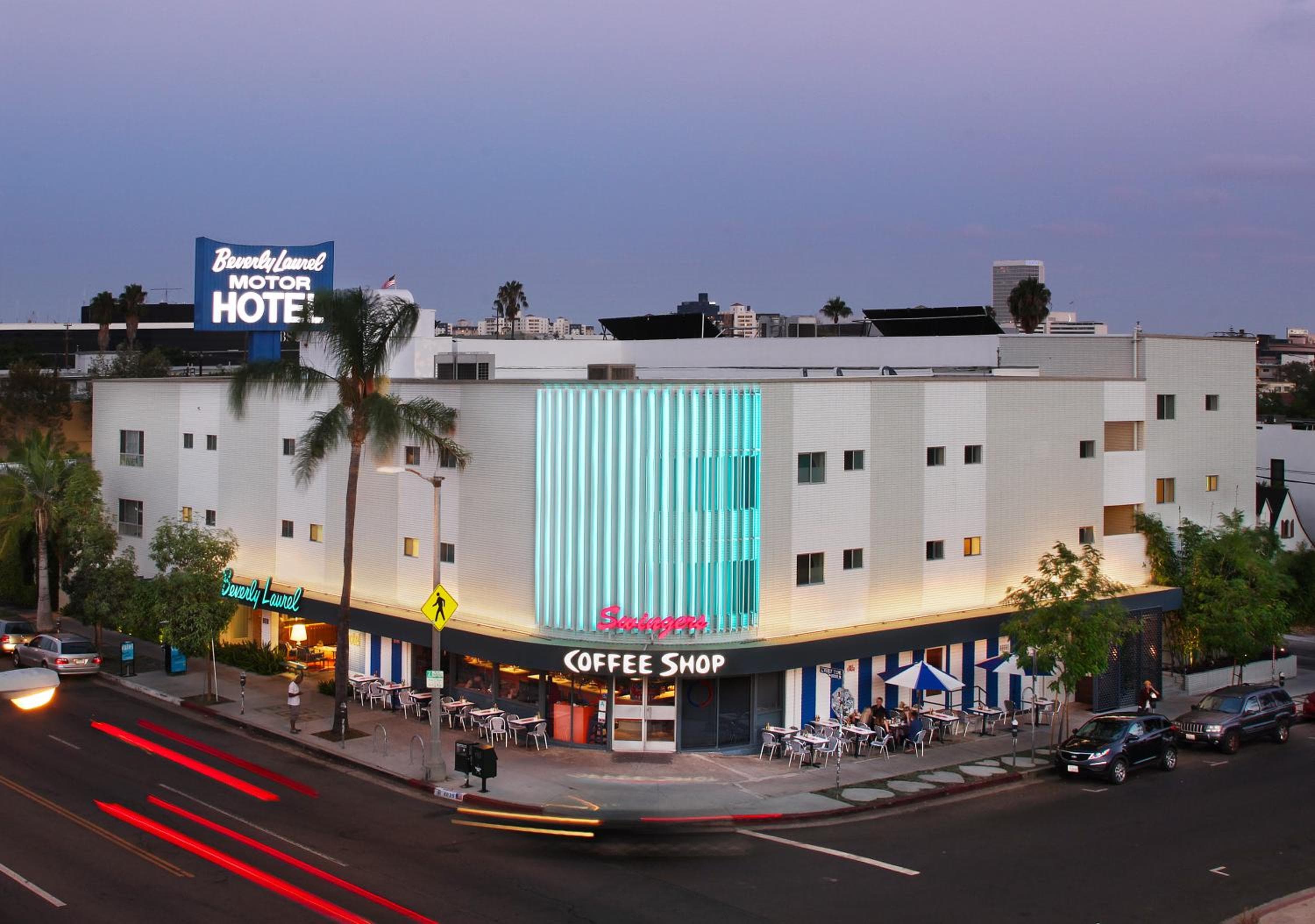 The Beverly Laurel Hotel at West Hollywood: hotel building